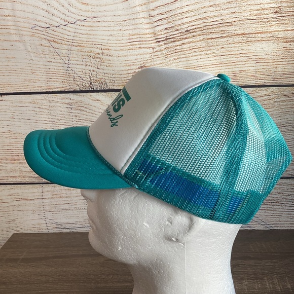 Youth Otto NWOT Tennis Friends Trucker Hat Turquoise &White - Picture 3 of 7